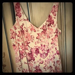 Pink flowered pin-up dress